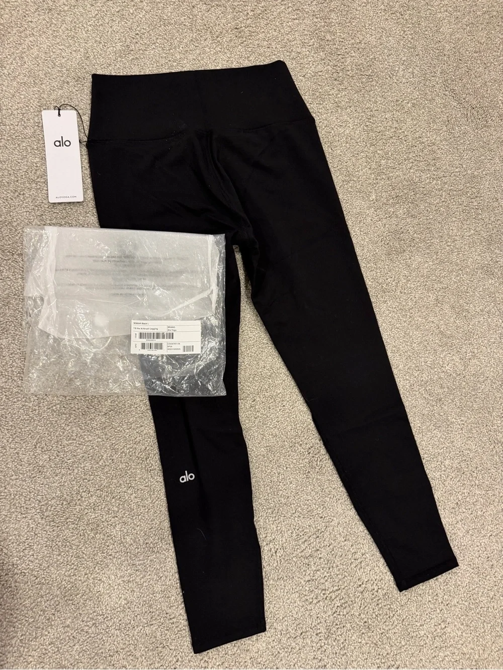 Alo Yoga NWT 7/8 Airbrush Leggings Black Size Large
